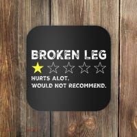 Broken Leg Injury Recovery Funny Get Well Soon Coaster thumb 0