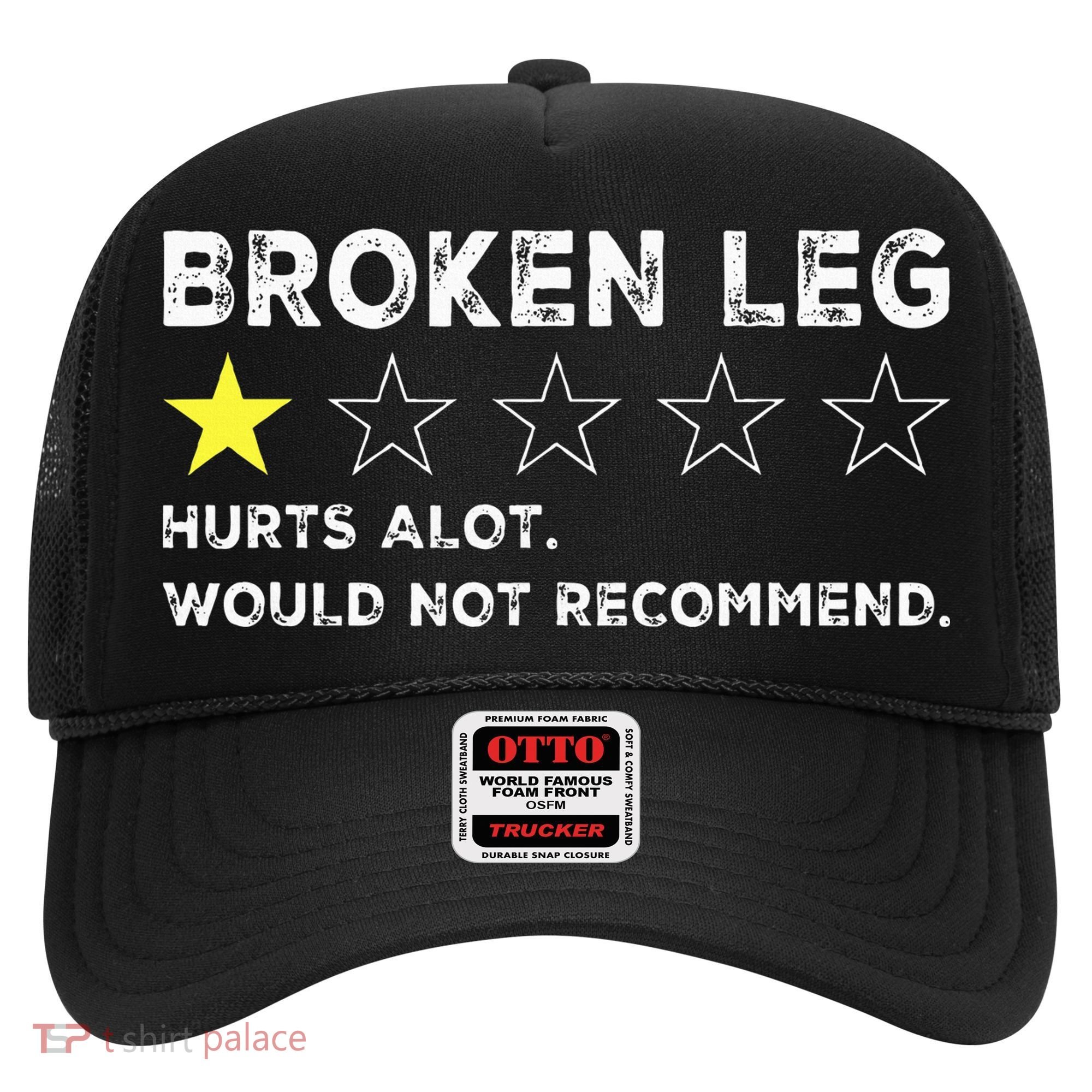 Broken Leg Injury Recovery Funny Get Well Soon Hat