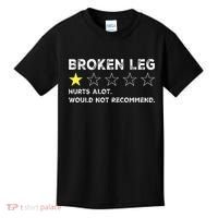 Broken Leg Injury Recovery Funny Get Well Soon Kids T-Shirt thumb 0