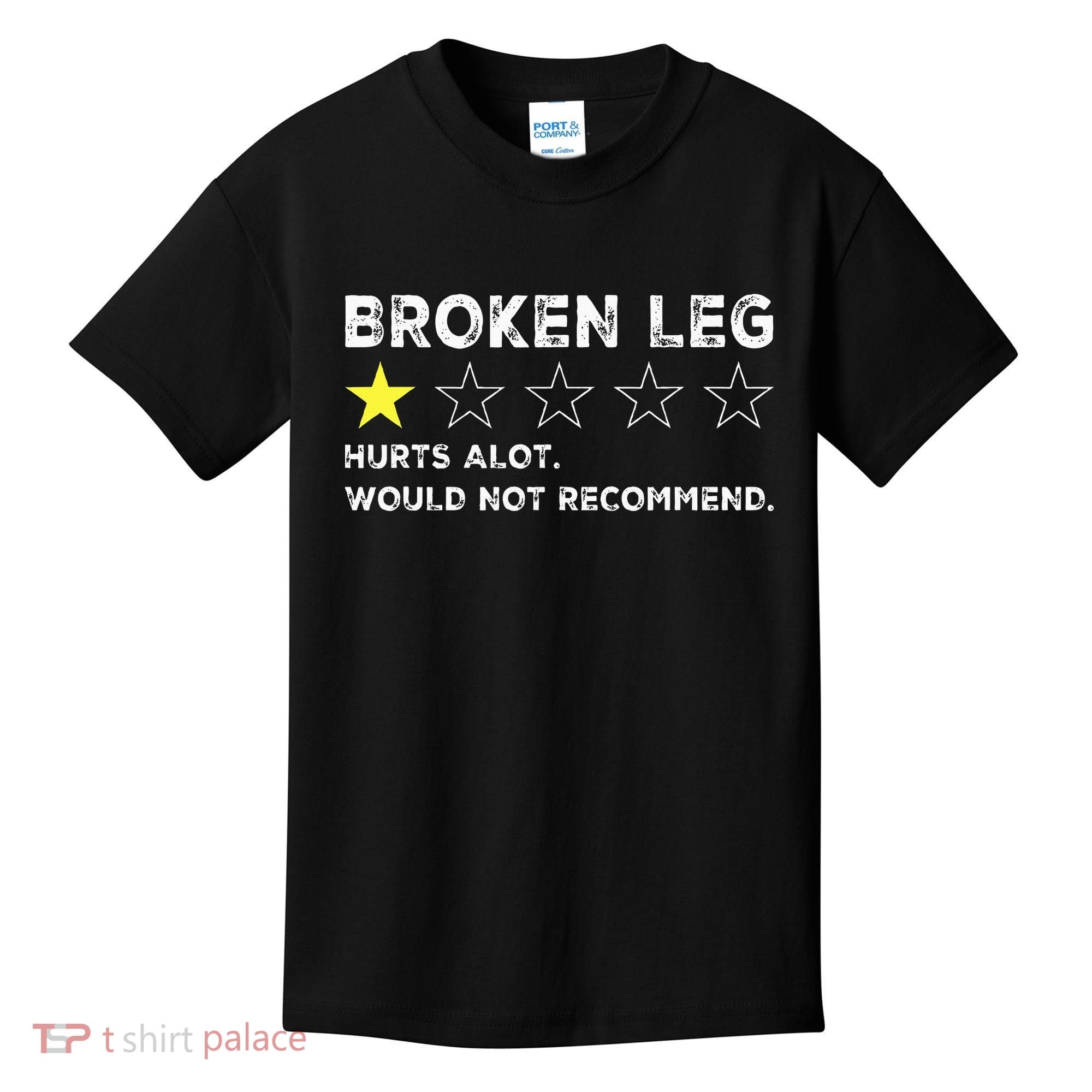 Broken Leg Injury Recovery Funny Get Well Soon Kids T-Shirt
