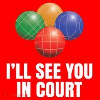 Bocce Legend ILl See You In Court Funny Bocce Ball Cute Gift Santa Hat thumb 1