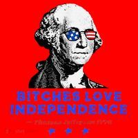 Bitches Love Independence Funny Founding Fathers Santa Hat thumb 1