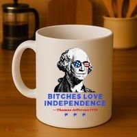 Bitches Love Independence Funny Founding Fathers Coffee Mug thumb 4