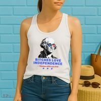 Bitches Love Independence Funny Founding Fathers Women's Tank Top thumb 2