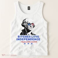 Bitches Love Independence Funny Founding Fathers Tank Top thumb 2