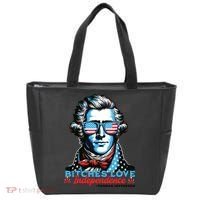 Bitches Love Independence Funny 4th Of July Thomas Jefferson Tote Bag thumb 0