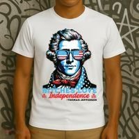 Bitches Love Independence Funny 4th Of July Thomas Jefferson T-Shirt thumb 3