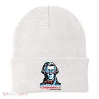 Bitches Love Independence Funny 4th Of July Thomas Jefferson Beanie thumb 0