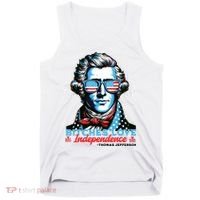 Bitches Love Independence Funny 4th Of July Thomas Jefferson Tank Top thumb 0