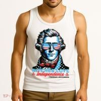 Bitches Love Independence Funny 4th Of July Thomas Jefferson Tank Top thumb 3