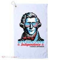 Bitches Love Independence Funny 4th Of July Thomas Jefferson Golf Towel thumb 0
