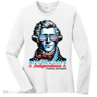 Bitches Love Independence Funny 4th Of July Thomas Jefferson Women's Long Sleeve Shirt thumb 0