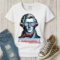 Bitches Love Independence Funny 4th Of July Thomas Jefferson Women's T-Shirt thumb 3