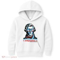 Bitches Love Independence Funny 4th Of July Thomas Jefferson Kids Hoodie thumb 0