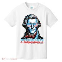 Bitches Love Independence Funny 4th Of July Thomas Jefferson Kids T-Shirt thumb 0