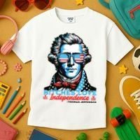Bitches Love Independence Funny 4th Of July Thomas Jefferson Kids T-Shirt thumb 3