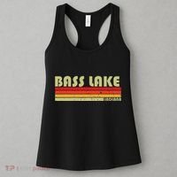 Bass Lake Indiana Funny Fishing Camping Summer Gift Women's Tank Top thumb 3