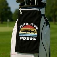 Barracuda Life Is Better With Barracudas Golf Towel thumb 2