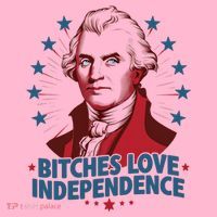 Bitches Love Independence Funny Founding Fathers 4th Of July Coaster thumb 2