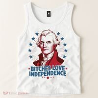 Bitches Love Independence Funny Founding Fathers 4th Of July Tank Top thumb 2