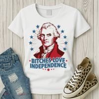 Bitches Love Independence Funny Founding Fathers 4th Of July Women's T-Shirt thumb 3