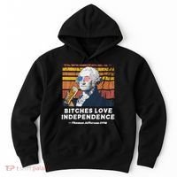 Bitches Love Independence Funny Founding Fathers 4th Of July Hoodie thumb 0