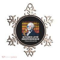 Bitches Love Independence Funny Founding Fathers 4th Of July Ornament thumb 0