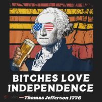 Bitches Love Independence Funny Founding Fathers 4th Of July Golf Towel thumb 3