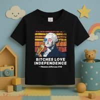 Bitches Love Independence Funny Founding Fathers 4th Of July Toddler T-Shirt thumb 3