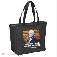 Bitches Love Independence Funny Founding Fathers 4th Of July Tote Bag thumb 2