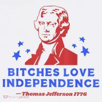 Bitches Love Independence Funny Founding Fathers 4th Of July Women's Hoodie thumb 2