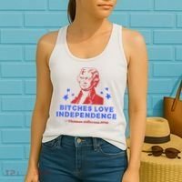 Bitches Love Independence Funny Founding Fathers 4th Of July Women's Tank Top thumb 2