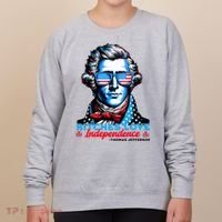 Bitches Love Independence Funny 4th Of July Thomas Jefferson Women's Sweatshirt thumb 0