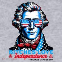 Bitches Love Independence Funny 4th Of July Thomas Jefferson Women's Sweatshirt thumb 2