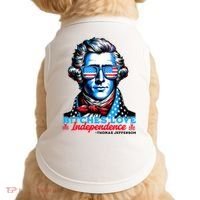 Bitches Love Independence Funny 4th Of July Thomas Jefferson Doggie Tank thumb 0
