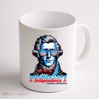 Bitches Love Independence Funny 4th Of July Thomas Jefferson Coffee Mug thumb 1