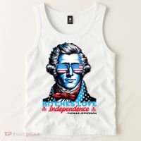 Bitches Love Independence Funny 4th Of July Thomas Jefferson Tank Top thumb 2