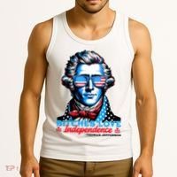 Bitches Love Independence Funny 4th Of July Thomas Jefferson Tank Top thumb 3