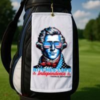 Bitches Love Independence Funny 4th Of July Thomas Jefferson Golf Towel thumb 2