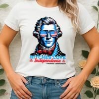 Bitches Love Independence Funny 4th Of July Thomas Jefferson Women's T-Shirt thumb 2