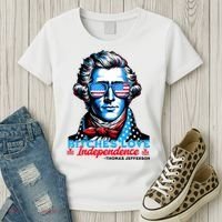 Bitches Love Independence Funny 4th Of July Thomas Jefferson Women's T-Shirt thumb 3