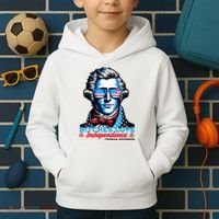 Bitches Love Independence Funny 4th Of July Thomas Jefferson Kids Hoodie thumb 2
