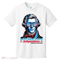 Bitches Love Independence Funny 4th Of July Thomas Jefferson Kids T-Shirt thumb 0