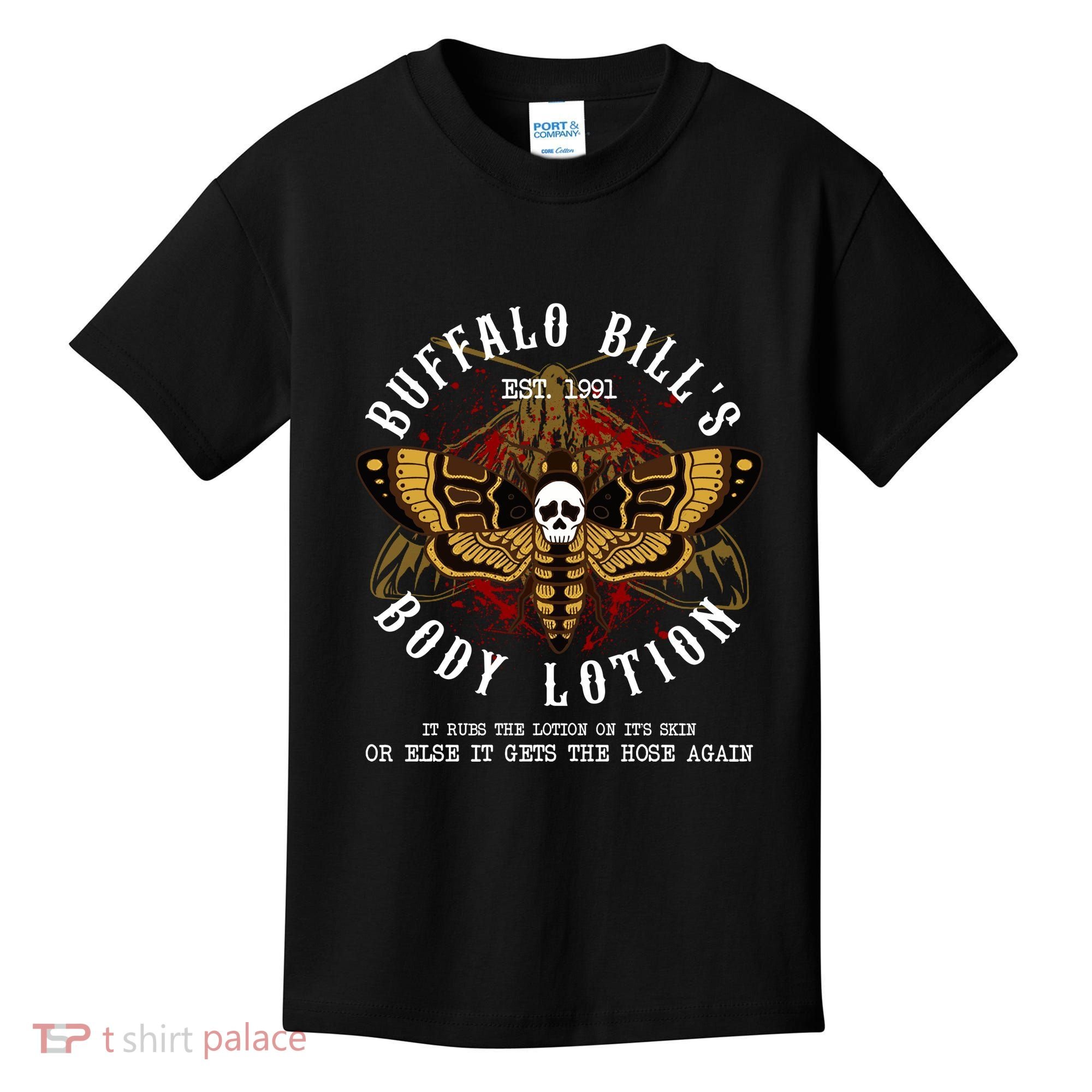 Body Lotion It Rubs The Lotion On Its Skin Horror Hallow Kids T-Shirt