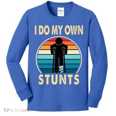 Broken Leg Injury Ankle Knee Get Well Soon Kids Long Sleeve Shirt