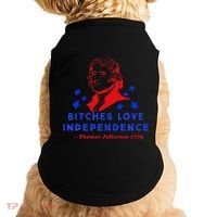 Bitches Love Independence Thomas Jefferson 1776 Doggie Tank thumb 0