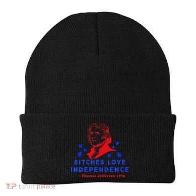 Bitches Love Independence Thomas Jefferson 1776 Beanie