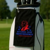 Bitches Love Independence Thomas Jefferson 1776 Golf Towel thumb 2