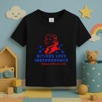 Bitches Love Independence Thomas Jefferson 1776 Toddler T-Shirt thumb 3