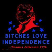 Bitches Love Independence Thomas Jefferson 1776 Kids Long Sleeve Shirt thumb 2